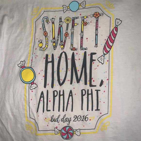alpha phi candy theme bid day shirt - Picture 2 of 2